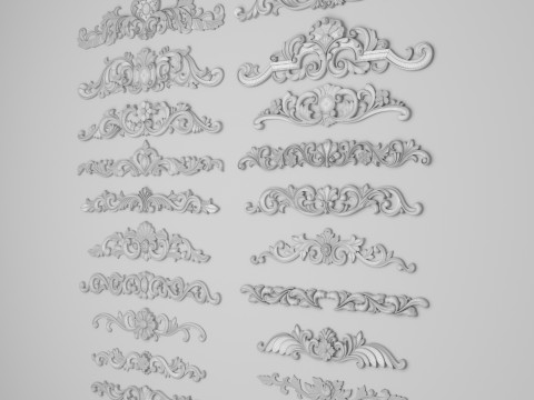 Collection Of 20 Classic Carvings Part 1 3D Model