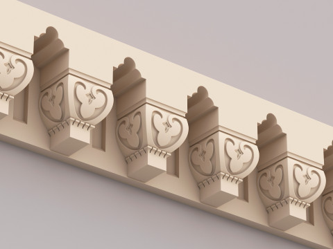 Classic Islamic Cornice 005 Modello 3D