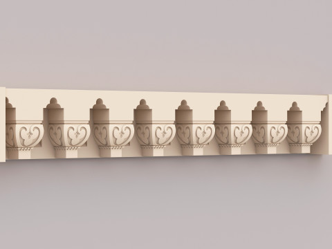 Classic Islamic Cornice 005 Modello 3D