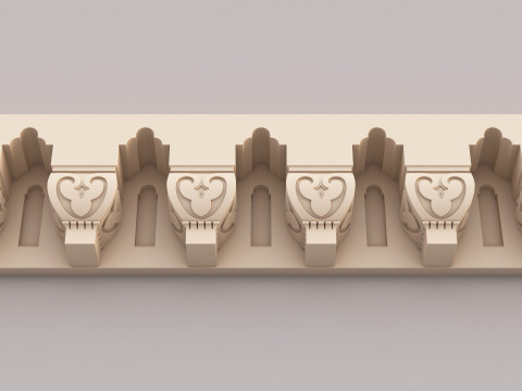 Classic Islamic Cornice 005 Modello 3D