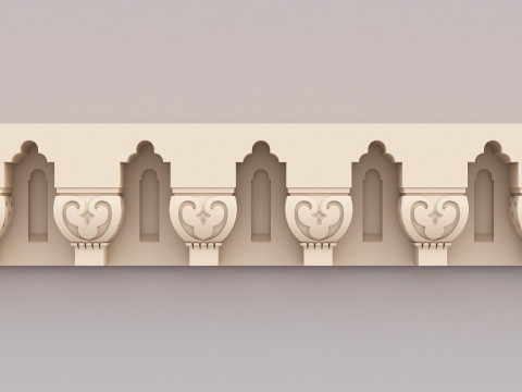 Classic Islamic Cornice 005 Modello 3D