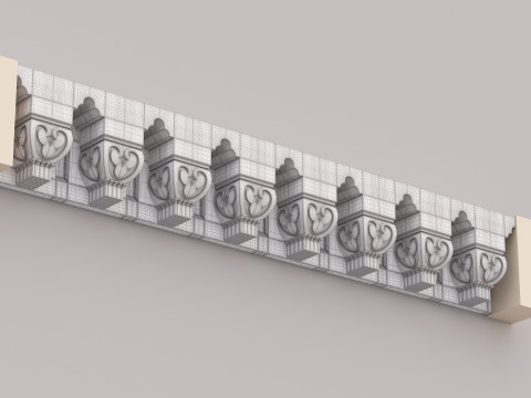 Classic Islamic Cornice 005 Modello 3D
