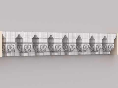 Classic Islamic Cornice 005 Modello 3D
