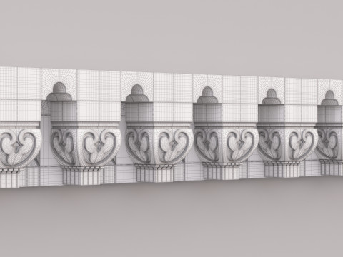 Classic Islamic Cornice 005 Modello 3D