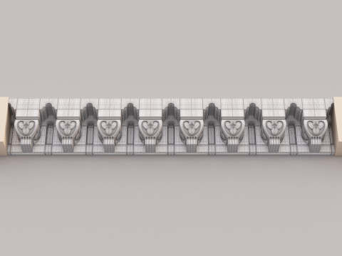 Classic Islamic Cornice 005 Modello 3D