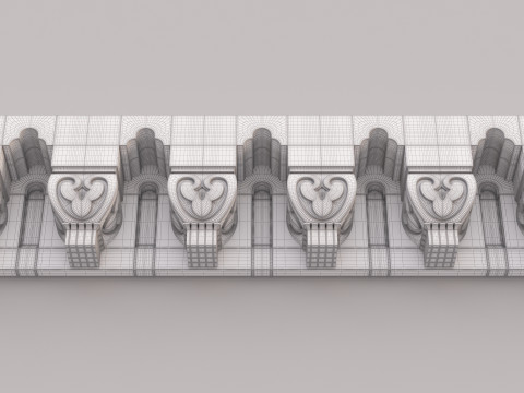 Classic Islamic Cornice 005 Modello 3D