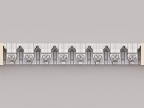 Classic Islamic Cornice 005 Modello 3D