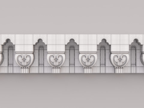Classic Islamic Cornice 005 Modello 3D