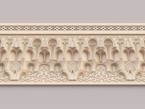 Classic Islamic Muqarnas Cornice 004 3Dモデル