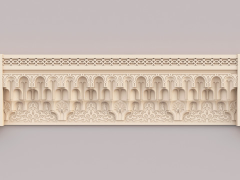 Classic Islamic Muqarnas Cornice 004 3Dモデル
