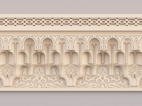 Classic Islamic Muqarnas Cornice 004 3Dモデル