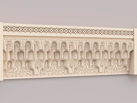 Classic Islamic Muqarnas Cornice 004 3Dモデル