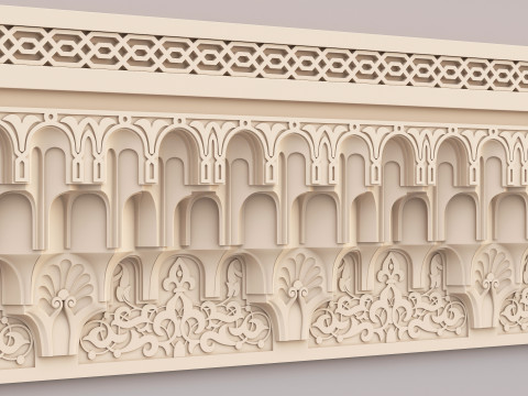 Classic Islamic Muqarnas Cornice 004 3Dモデル