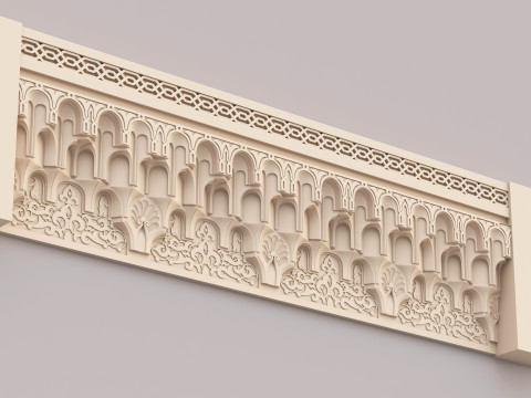 Classic Islamic Muqarnas Cornice 004 3Dモデル