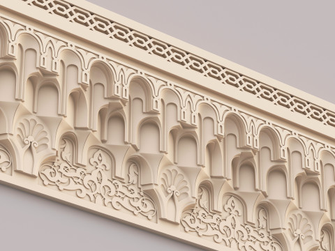 Classic Islamic Muqarnas Cornice 004 3Dモデル