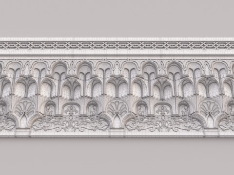 Classic Islamic Muqarnas Cornice 004 3Dモデル