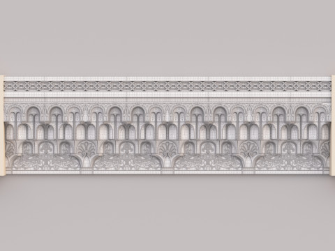 Classic Islamic Muqarnas Cornice 004 3Dモデル