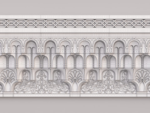 Classic Islamic Muqarnas Cornice 004 3Dモデル