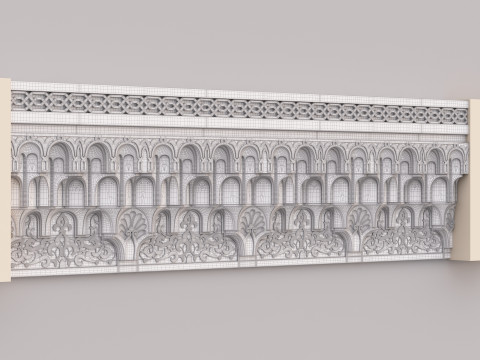 Classic Islamic Muqarnas Cornice 004 3Dモデル