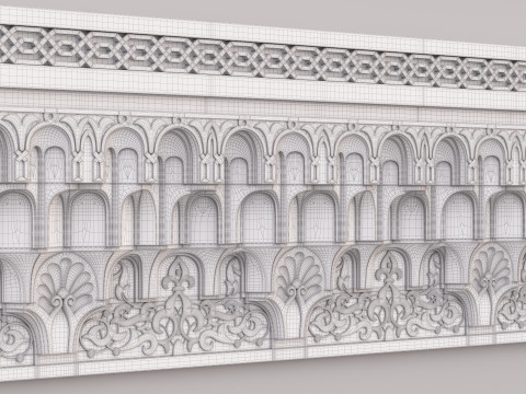 Classic Islamic Muqarnas Cornice 004 3Dモデル