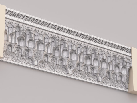 Classic Islamic Muqarnas Cornice 004 3Dモデル