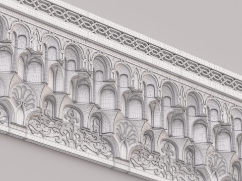 Classic Islamic Muqarnas Cornice 004 3Dモデル