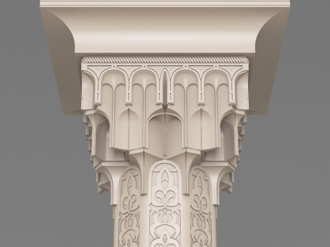 Classic Islamic Muqarnas Column 002 3D Модель