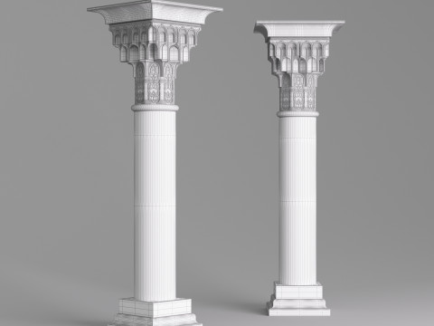 Classic Islamic Muqarnas Column 002 3D Модель
