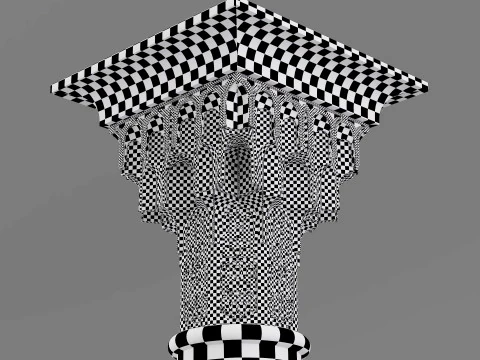 Architectural Muqarnas Column 002 3D Model
