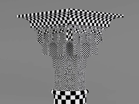 Architectural Muqarnas Column 002 3D Model