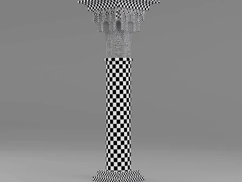 Architectural Muqarnas Column 002 3D Model