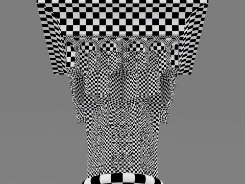 Architectural Muqarnas Column 002 3D Model