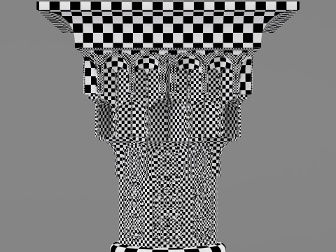 Architectural Muqarnas Column 002 3D Model