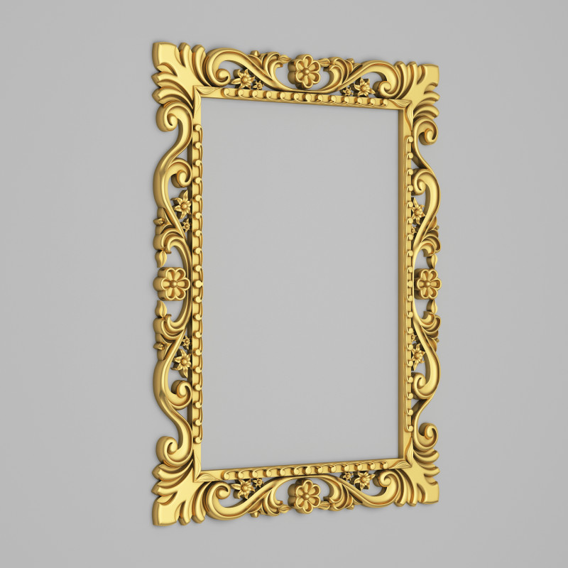 Classic Frame Mirror 001 Modèle 3D .c4d .max .obj .3ds .fbx .stl .blend 