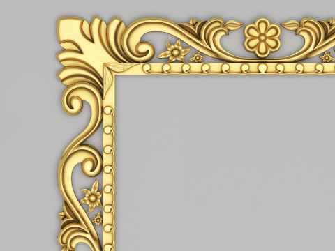 Classic Frame Mirror 001 Modèle 3D