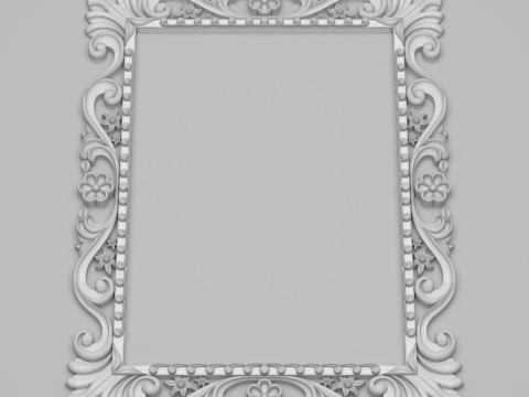 Classic Frame Mirror 001 Modèle 3D