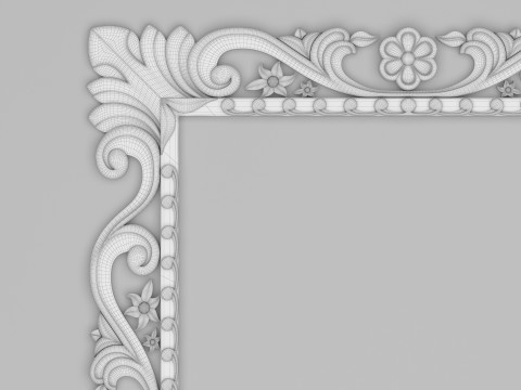 Classic Frame Mirror 001 Modèle 3D