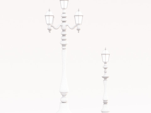 Street Lamp Models 001-002 3D Model