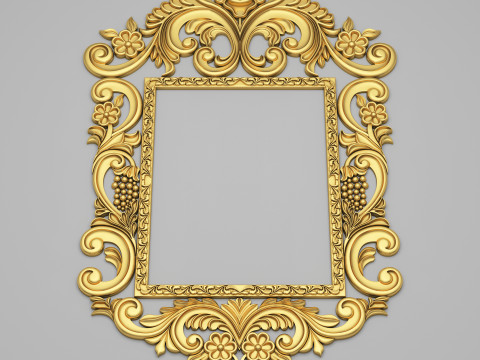 Classic Frame Mirror 003 3D Model