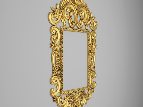 Classic Frame Mirror 003 3D Model