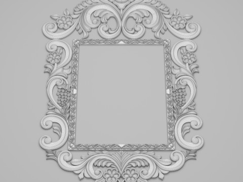 Classic Frame Mirror 003 3D Model