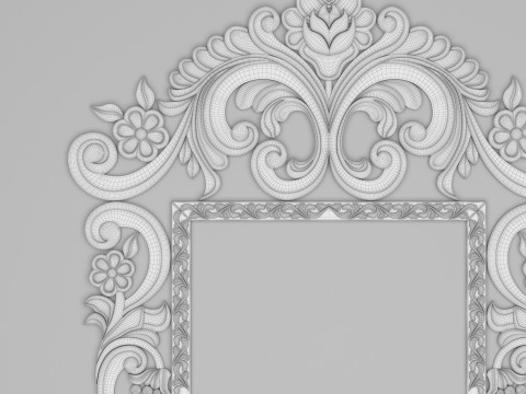 Classic Frame Mirror 003 3D Model