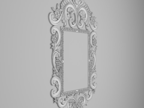 Classic Frame Mirror 003 3D Model