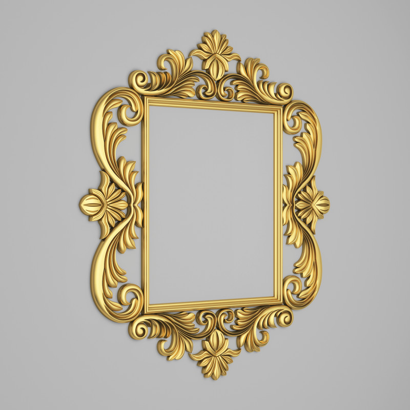 Classic Frame Mirror 004 3D 模型 .c4d .max .obj .3ds .fbx .stl .blend 