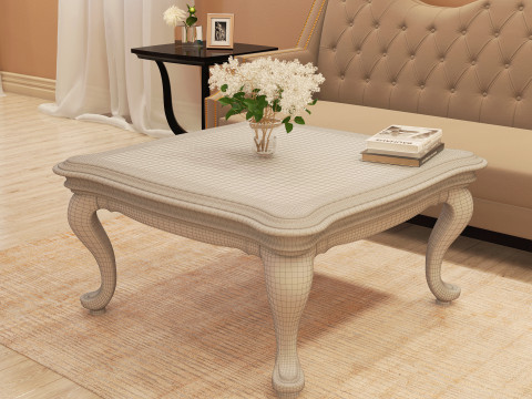 Classic Coffee Table 001 3D Model