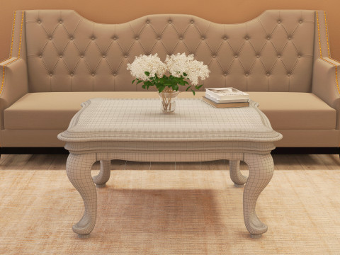Classic Coffee Table 001 3D Model