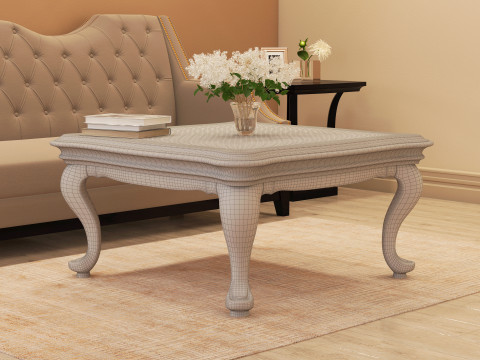 Classic Coffee Table 001 3D Model