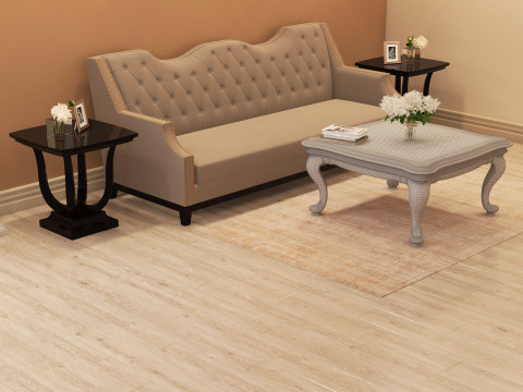 Classic Coffee Table 001 3D Model