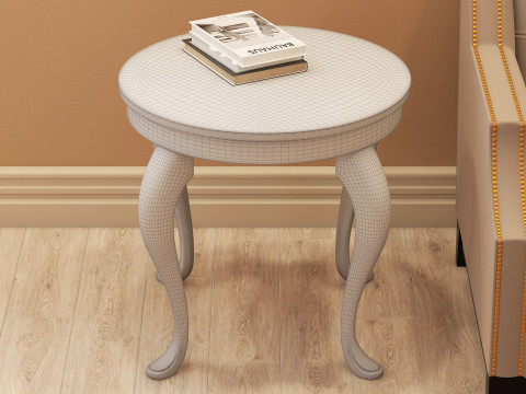 Classic Side Table 001 3D Model