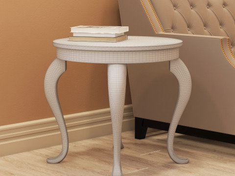 Classic Side Table 001 3D Model